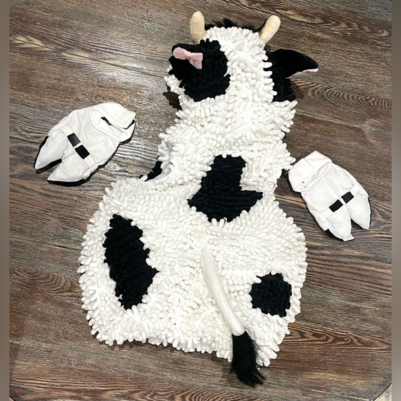Gone Wild Soft Chenille Cow Baby/Toddler Bubble Halloween Costume - 12 Mo Size - Picture 3 of 7